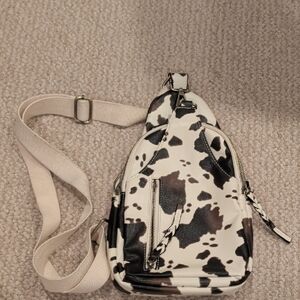 Brown And White Crossbody Bag